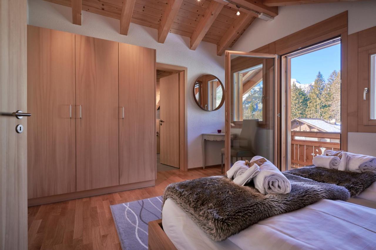 Chalet Bergfrieden Penthouse Wengen Exterior foto