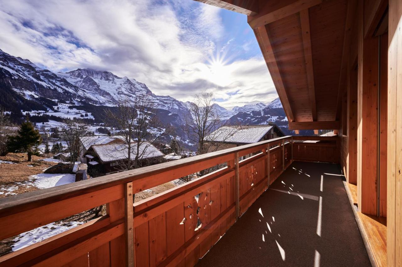Chalet Bergfrieden Penthouse Wengen Exterior foto